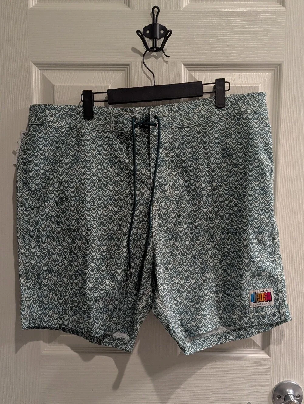 Tillys deus Men's Swim Board Shorts with Drawstring Waist, Deep Sea, Size 36